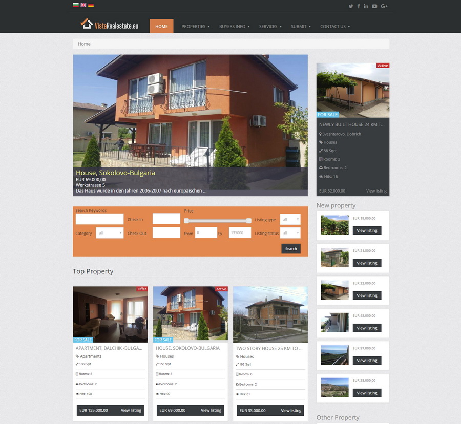 Vista Real Estate, Bulgarian properties for sale